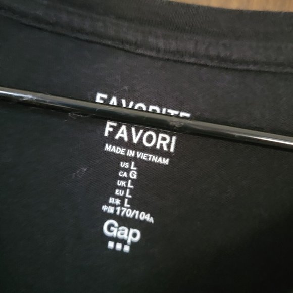 GAP Black Scoop Neck Favorite Tee Size Large - Picture 10 of 11